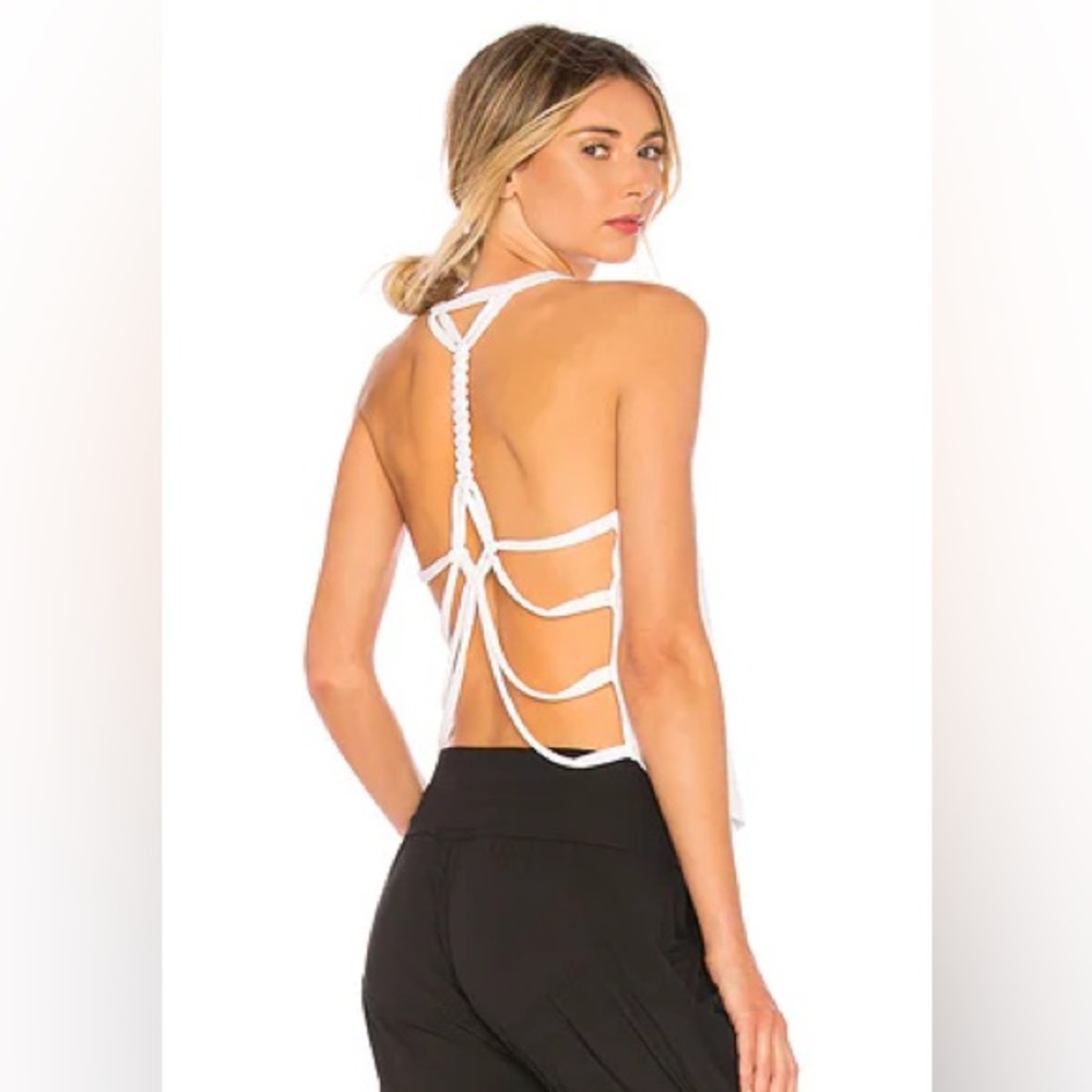 Free People Movement Black Cut-Out Back Tank